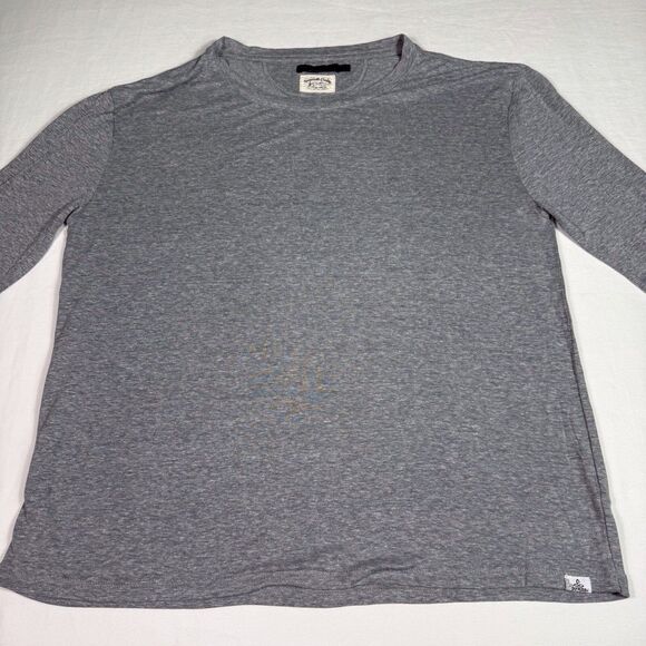 Prana‎ Hemp Blend Hike Cozy Up Long Sleeve Tee Gray Women’s Size M Base Layer - Picture 1 of 6